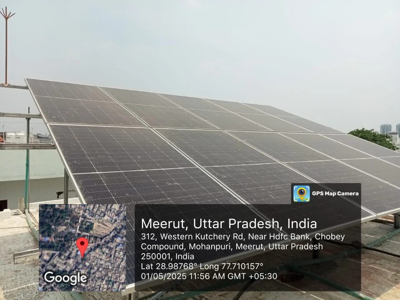 Anusha Agarwal 5kW solar plant, Meerut