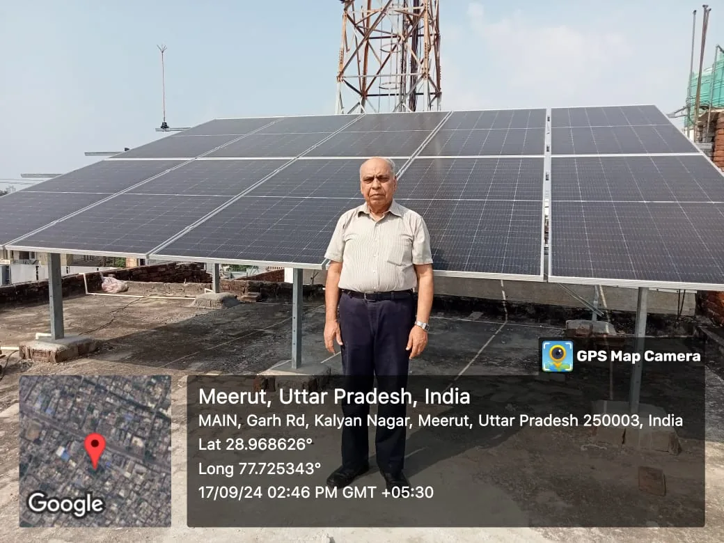 Lokesh Maratha 5kW solar plant, Meerut