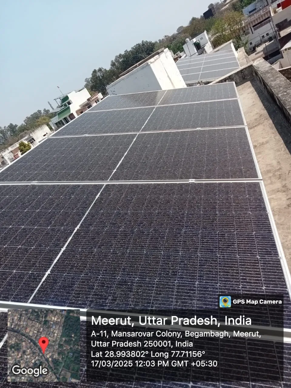 सतेन्द्र गुप्ता का 5kW सोलर प्लांट, मेरठ