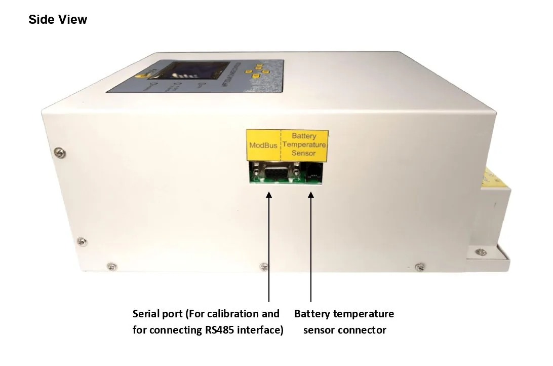 CC-MPPT-Gen6 industrial MPPT solar charge controller side view