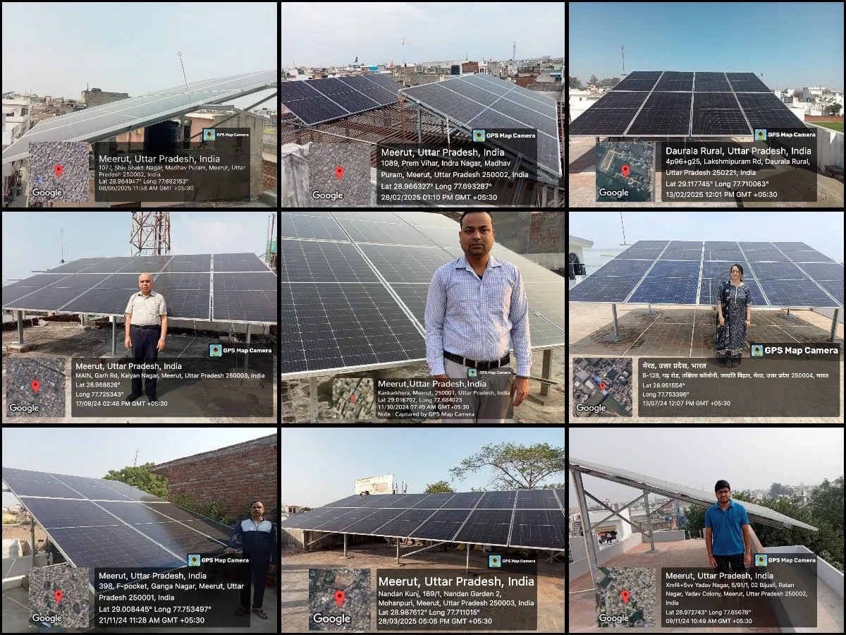 Rooftop solar power plant in Meerut