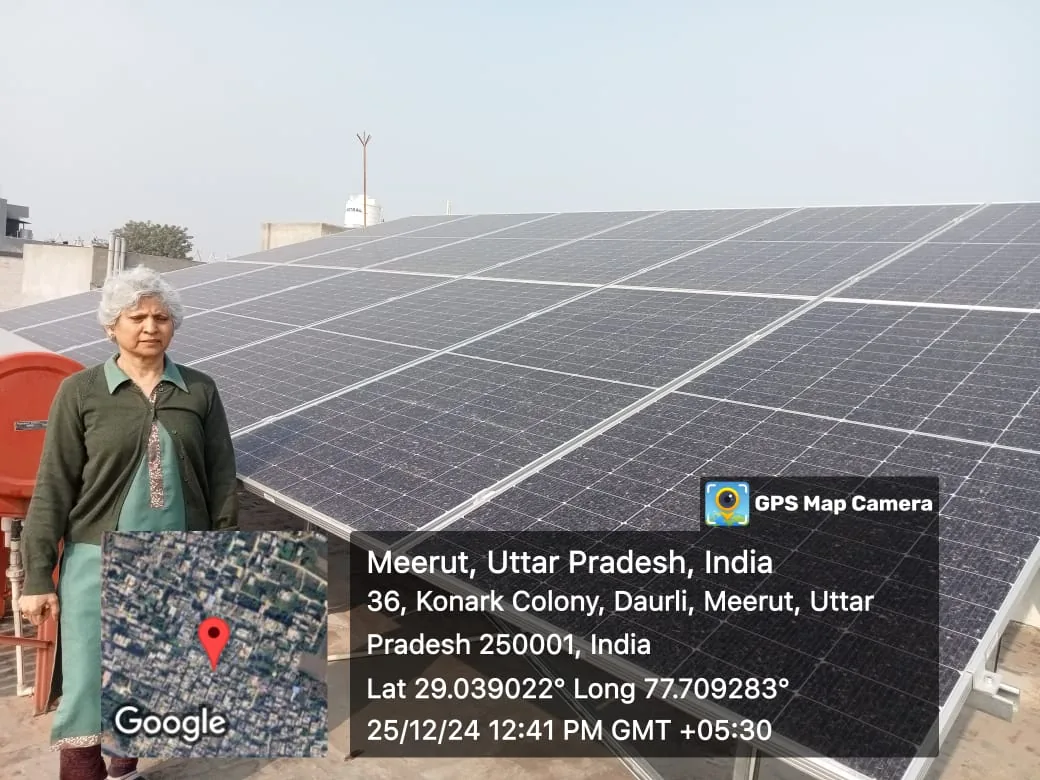Supriya Sondhi 6kW solar plant, Meerut