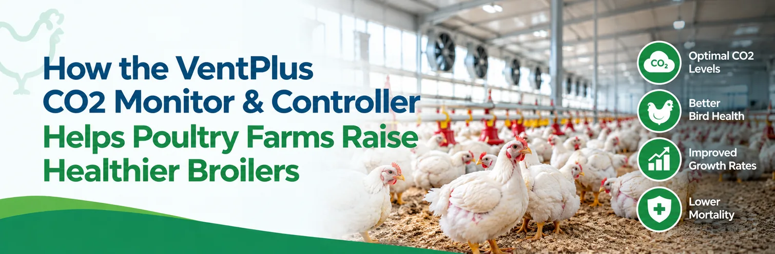 How the VentPlus CO2 monitor and controller helps poultry farms raise healthier broilers