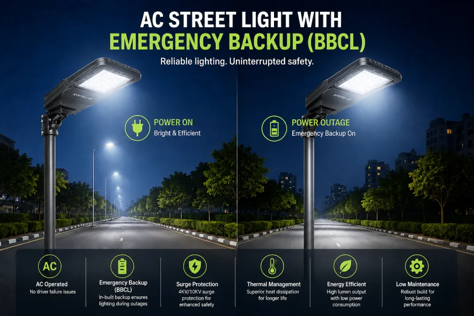AC Street Light with Battery Backup (Inverter Street Light)