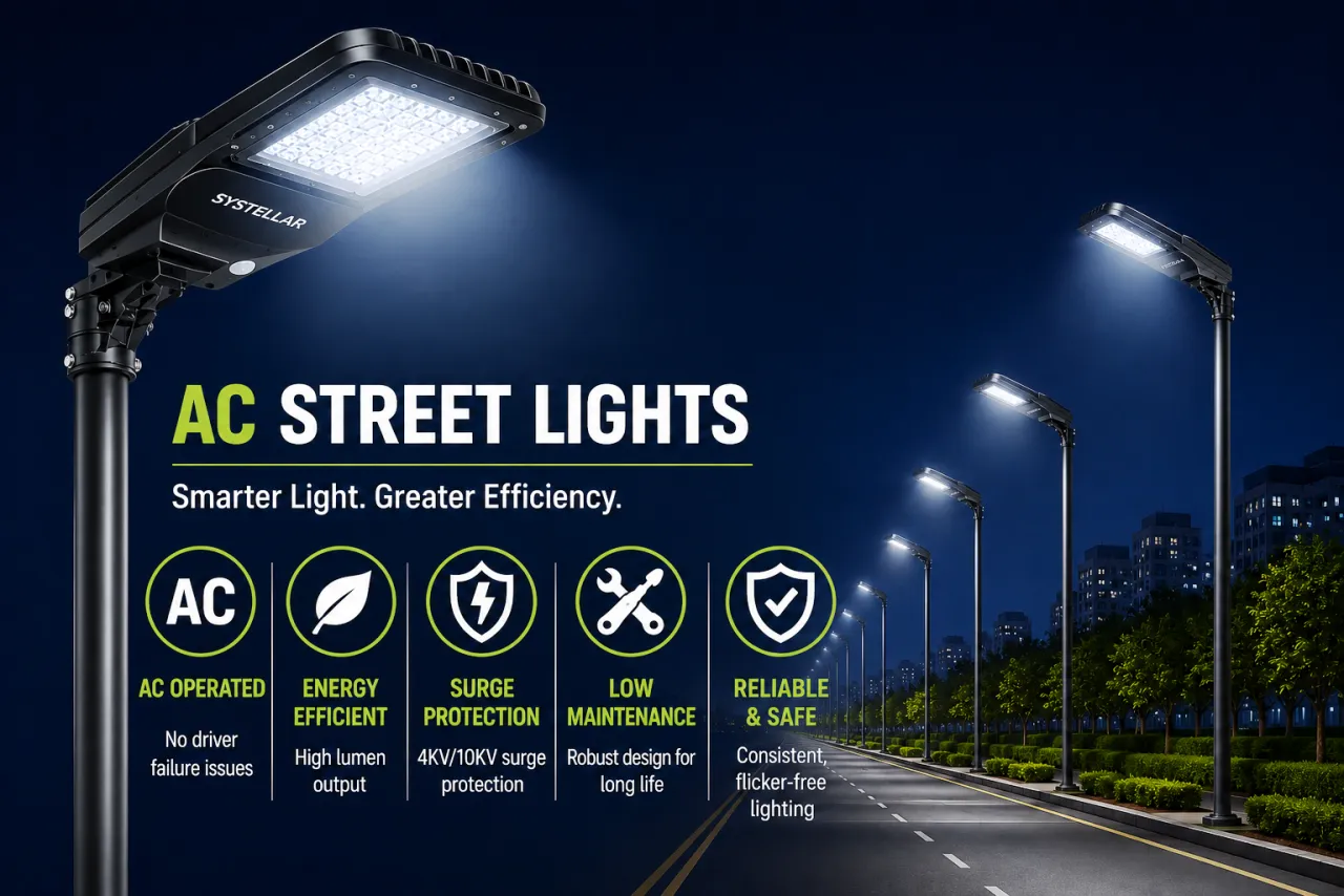 AC street light with motion sensor dimming