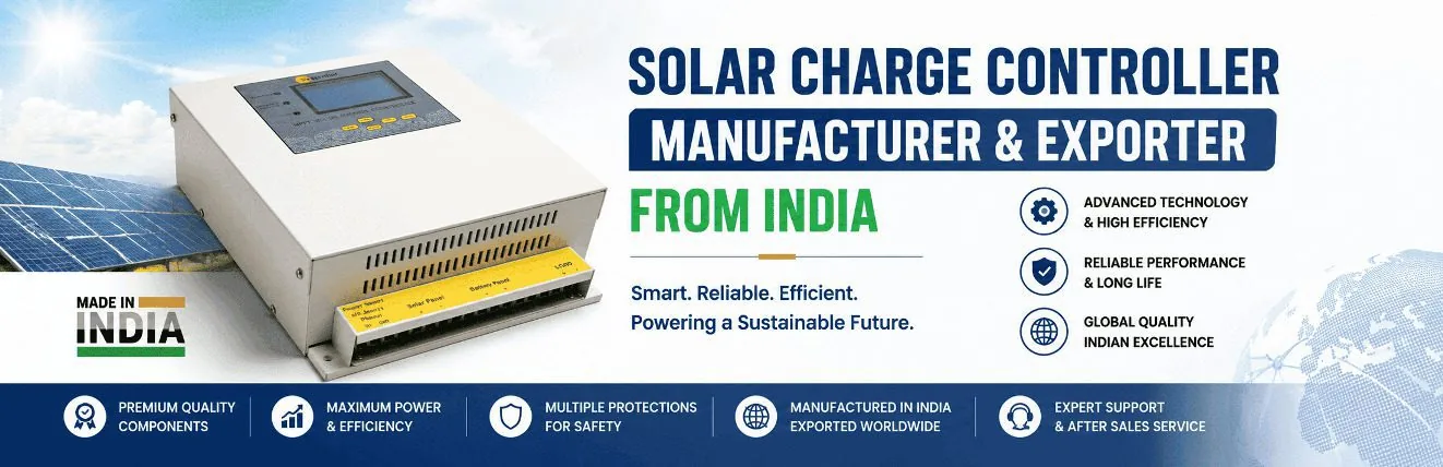 Solar Charge Controller Manufacturer & Exporter from India: Complete Buyer’s Guide for International Distributors, EPC Contractors & OEMs (MPPT + PWM)