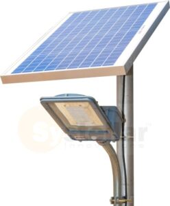 Integrated solar street light