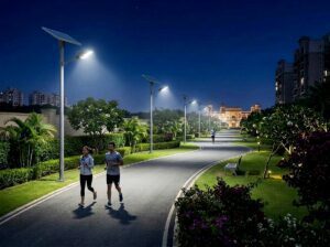 Integrated Solar street light field installation Gurgaon, Noida, Delhi society