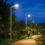 Systellar All In One Solar street light installed in a park