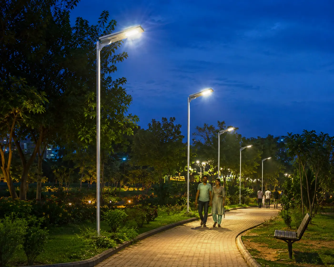 All in one solar street light 20W 30W compact wireless PIR sensor made in India by Systellar Innovations Meerut