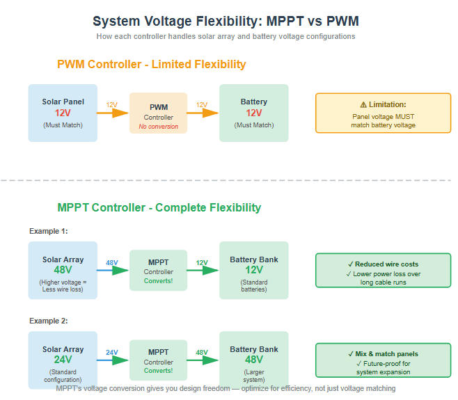 Flexibility in System Design - mppt charge controller