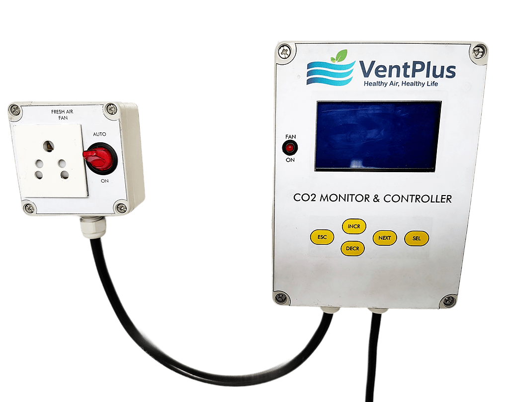 VentPlus CO2 monitor and controller for healthy indoor air