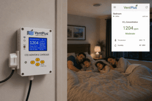 VentPlus-CO2-monitor-and-controller-installation-in-homes-for-Healthy-Indoor-Air-and-better-sleep