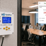 VentPlus CO2 monitor and controller installation in offices for Healthy Indoor Air and better office productivity