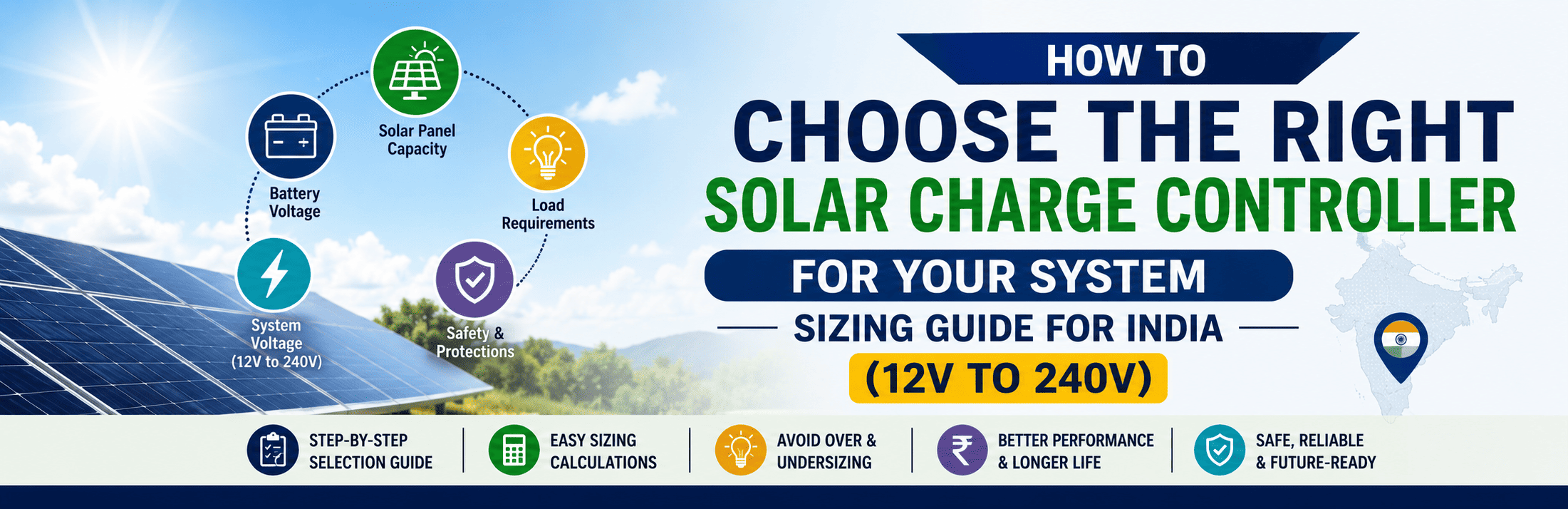 How to choose the right solar charge controller — Systellar sizing guide for India
