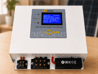 CC-MPPT-HV-300 high voltage MPPT solar charge controller front view with LCD display
